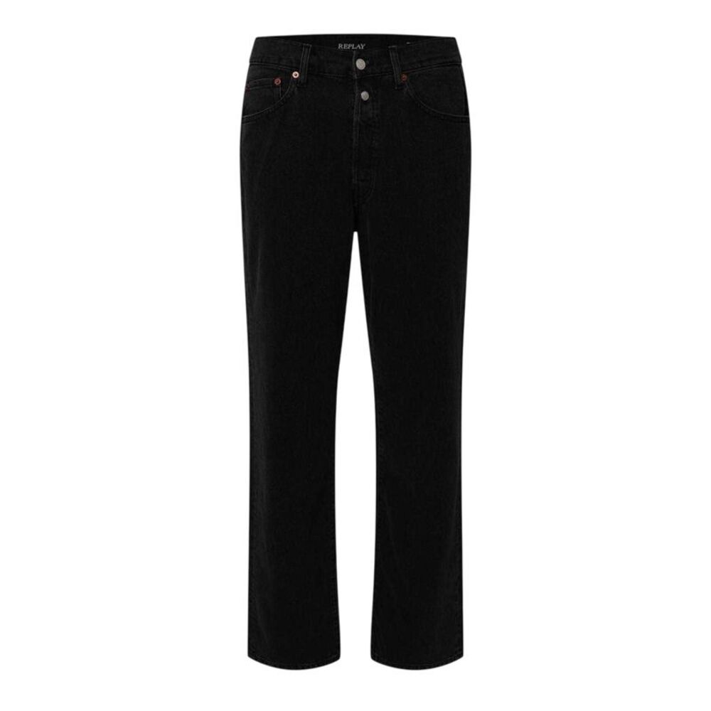 Replay Mens 9zero1 Denim Straight Leg Jeans / Black